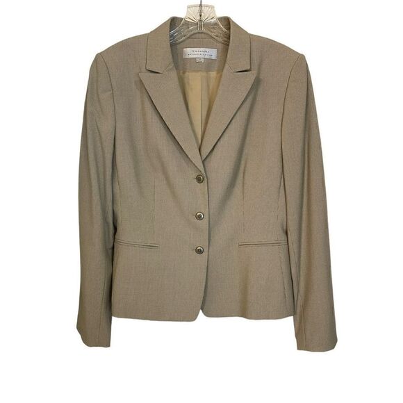 Tahari Arthur S. Levine Women’s Beige Houndstooth Skirtsuit NWT | Size 8-10 - Picture 1 of 8